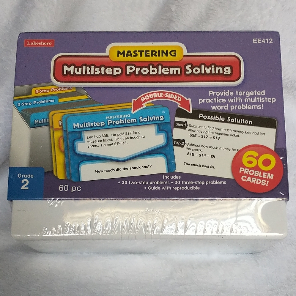 Lakeshore Multistep Problem Solving Cards Set Grade 2